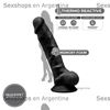 Dildo Negro Premium Real Skin Model 1 con ventosa de 18 centimetros